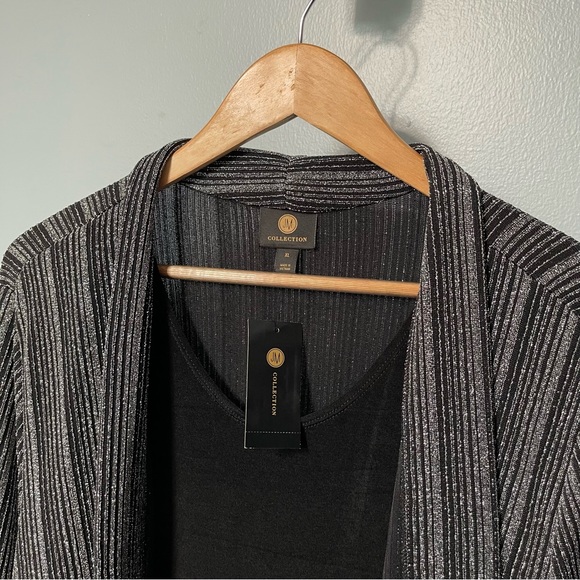 Size XL -JM Collection NWT Women's Sweater  Cardigan Jacket Tops Metallic - Picture 4 of 9